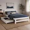 Homestyle4u Doppelbett Holzbett 140x200 Weiß Kiefer Bett Produktbild-Vorschau 7