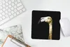 MuchoWow® Mauspad Mousepad Flamingo - Vogel - Gold 20x20 cm Produktbild-Vorschau 4