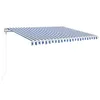 vidaXL Markise Automatisch Einziehbar 400x350 cm Blau und Produktbild-Vorschau 1