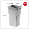 Hailo Seau intérieur 1107229 gris clair 13 litres 258 x 198 Voir les images du produit 5