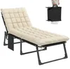 Outsunny Sonnenliege Klappbar Breite Gartenliege mit Produktbild-Vorschau 1