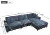 Merax Ecksofa, 3-Sitzer Wolken Sofa mit verstellbarer Produktbild-Vorschau 5