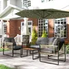 Outsunny 4 tlg. Rattan Gartenmöbel-Set, Sitzgruppe mit Produktbild-Vorschau 2