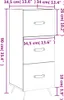 vidaXL Sideboard Hochglanz-Weiß 34,5x34x90 cm Holzwerkstoff Produktbild-Vorschau 8