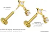 Ohrpiercing, Nasenpiercing Titan Labret mit Push Fit STERN Produktbild-Vorschau 4