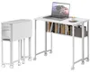 HOMCOM - Składany biurko, małe, 80 cm, z kółkami, białe Podgląd zdjęcia produktu 1