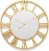 Runde Wanduhr aus Metall mit Spiegel, europäischer Stil, Produktbild-Vorschau 1
