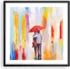 Gerahmtes Poster - Schwarzer Rahmen - Liebhaber Regenschirm Produktbild-Vorschau 1