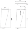 Technical drawings showing the dimensions and assembly of furniture legs. Náhled obrázku produktu