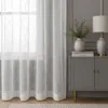 MEBLEODNOWA, Bestickte Gardine mit Ösen, Weiß, 140x250 cm, Produktbild-Vorschau 2