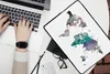MuchoWow® Laptop Hülle 13 Zoll Weltkarte - Abstrakt - Produktbild-Vorschau 2