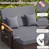 Zestaw mebli ogrodowych COSTWAY 3 w 1 z polirattanu, Podgląd zdjęcia produktu 7