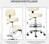 HOMCOM Barhocker Drehstuhl Höheverstellbarer Barstuhl mit Produktbild-Vorschau 4
