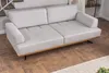 s Set Grauer Dreisitzer-Sofas für Wohnzimmer  Modernes Produktbild-Vorschau 5