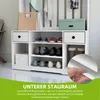 Garderobenständer mit Schuhbank, Kleiderschrank mit 9 Haken Produktbild-Vorschau 4