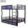 Merax Eisenbett Hochbett 140x200cm mit LED Beleuchtung und Produktbild-Vorschau 5
