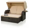 Mucola Fauteuil-cabine de plage en rotin Lit de bronzage Voir les images du produit 8