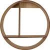 A wooden circular shelf with internal dividers. Produktbild-Vorschau