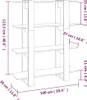 vidaXL Bücherregal/Raumteiler Räuchereiche 100x30x123,5 cm Produktbild-Vorschau 7
