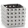 A square ceramic pot with a textured, bubble-like pattern, shown from a slightly elevated angle. Produktbild-Vorschau