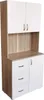 Küchenbuffet Blanca 180x80x40 cm mit Regalfächern und Produktbild-Vorschau 2