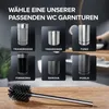 A collage of toilet brush holders with a toilet brush in the foreground. Produktbild-Vorschau
