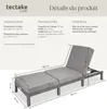 Bain de soleil SOFIA 6 positions - gris Voir les images du produit 6