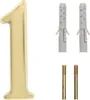 KOTARBAU® 3D numero civico in ottone "1" 10 cm numero di Anteprima dell’immagine prodotto 1