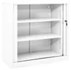 vidaXL Skříň s posuvnými dveřmi bílá 90x40x90 cm Ocel Náhled obrázku produktu 5