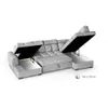 Ecksofa Gomez U-Form links mit Schlaffunktion und 2x Produktbild-Vorschau 5