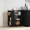 vidaXL Úložná skriňa čierny dubový vzhľad 60 x 35 x 75 cm Náhľad obrázku produktu 4