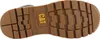The image shows the sole of a brown boot with a yellow CAT logo. Produktbild-Vorschau