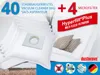 40 Staubsaugerbeutel + 4 Filter mehrlagiges Micro-Vlies für Produktbild-Vorschau 2