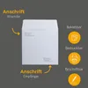Briefumschläge - Weiß 150 x 150 mm | 120 g/qm Offset | Ohne Produktbild-Vorschau 5