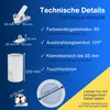 REV LED Akku Clip Leuchte mit Schalter, weiß        Voir les images du produit 6