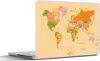 MuchoWow® Laptop Aufkleber Sticker Cover Weltkarte - Produktbild-Vorschau 1
