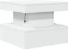vidaXL Couchtisch mit LED-Leuchten Weiß 50x50x40 cm Produktbild-Vorschau 6