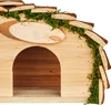 Relaxdays Igelhaus, Holz & Moos, Igelhotel mit Boden, Produktbild-Vorschau 3