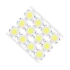 A group of 12 white LED chips arranged in a diagonal pattern on a white background. Náhľad obrázku produktu