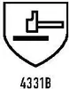 A graphic symbol indicating impact protection, with a product code below. Anteprima dell’immagine prodotto