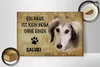 Holzschild Spruch 30x20cm Saluki Hund ohne kein Heim Produktbild-Vorschau 2