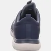 The back view of a blue Skechers shoe. Produktbild-Vorschau