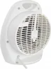The back of a white electric heater with a fan grill. Náhľad obrázku produktu