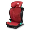 A red and black child car seat with teal accents, shown from the front-left angle on a white background. Produktbild-Vorschau