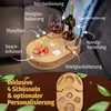 Couchbar für Wein Eiche mit 4 Glasschalen - Getränkehalter Produktbild-Vorschau 6