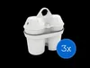 A pack of three white water filters on a black background. Produktbild-Vorschau