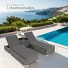 tectake 2er Set Aluminium Rattan Sonnenliegen inkl. Tisch - Produktbild-Vorschau 7