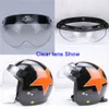 Univerzální 3 Snap Retro Helmet Visor Větruodolná ochrana Náhled obrázku produktu 2