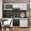 Küchenzeile Vicco R-Line Weiß/Anthrazit 200 cm  J-Shape, AP Produktbild-Vorschau 5