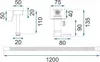 Diagrams with dimensions for a bidet faucet and hose. Produktbild-Vorschau